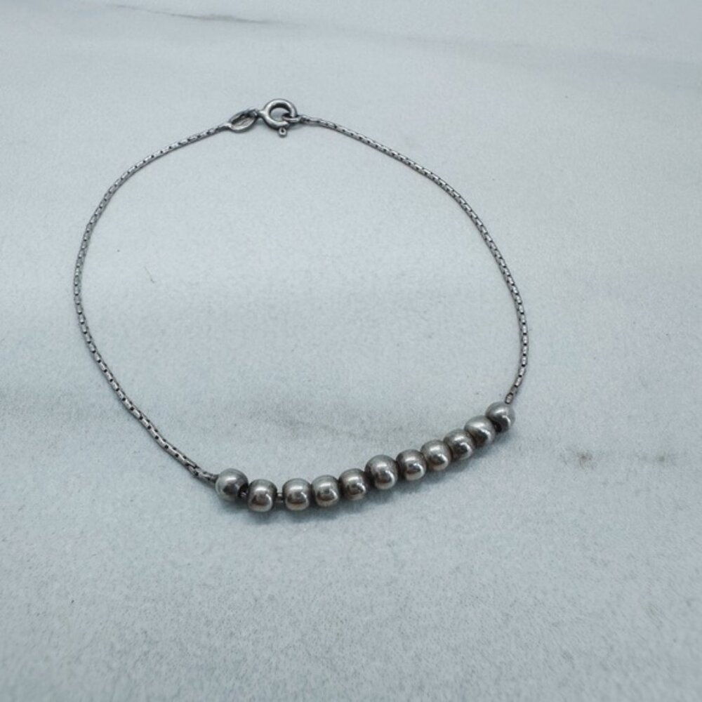 Vintage .925 silver beaded bracelet